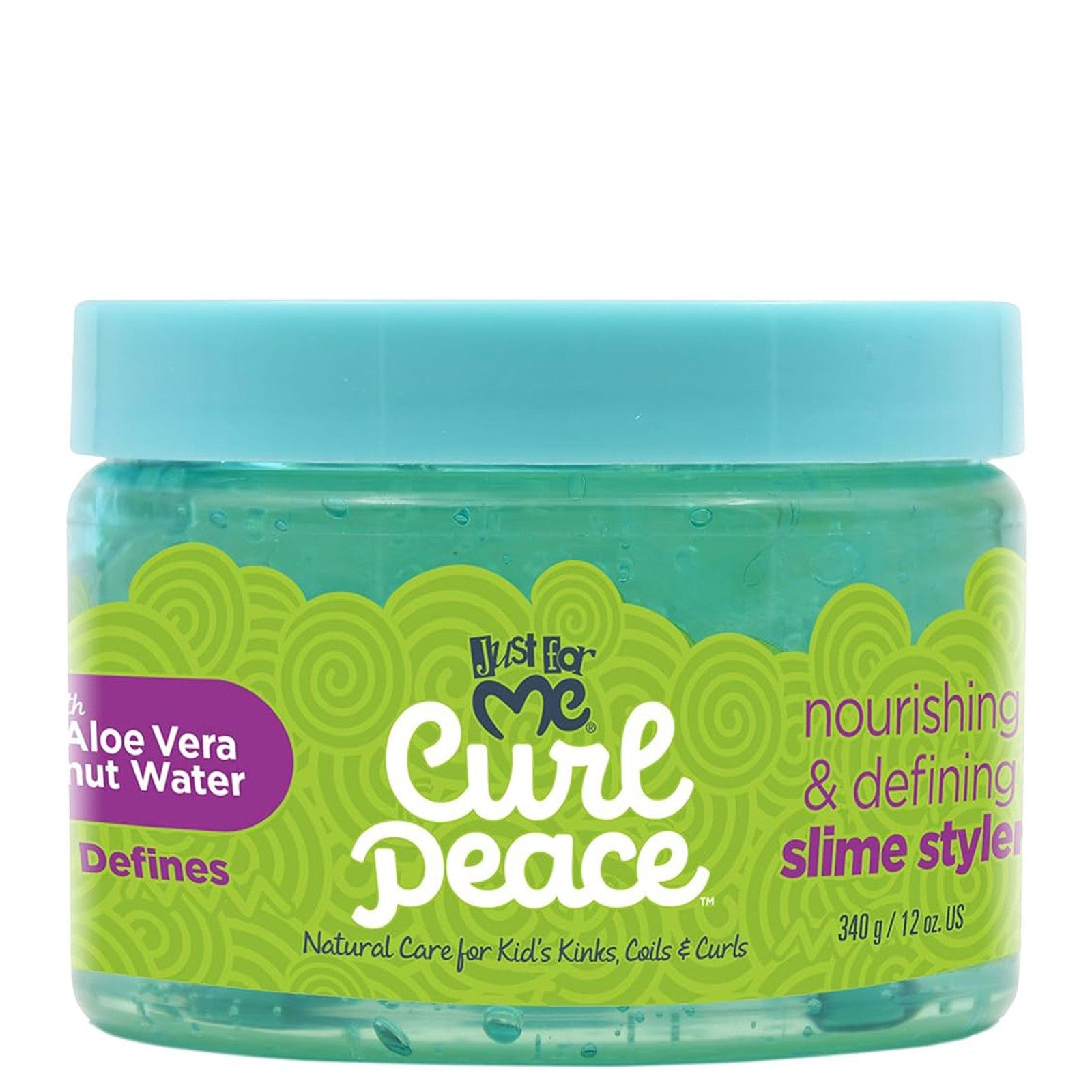 Just for Me Curl Peace Slime Styler – Moisture - Rich Gel – 12 oz - Beauty Exchange Beauty Supply