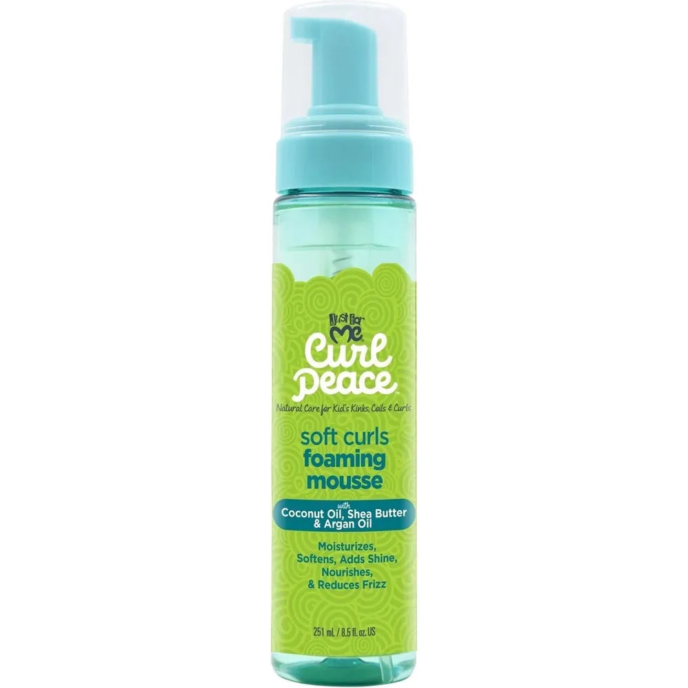 Just For Me Curl Peace Soft Curls Foaming Mousse – Lightweight Hold & Frizz Control (8.5oz) - Beauty Exchange Beauty Supply