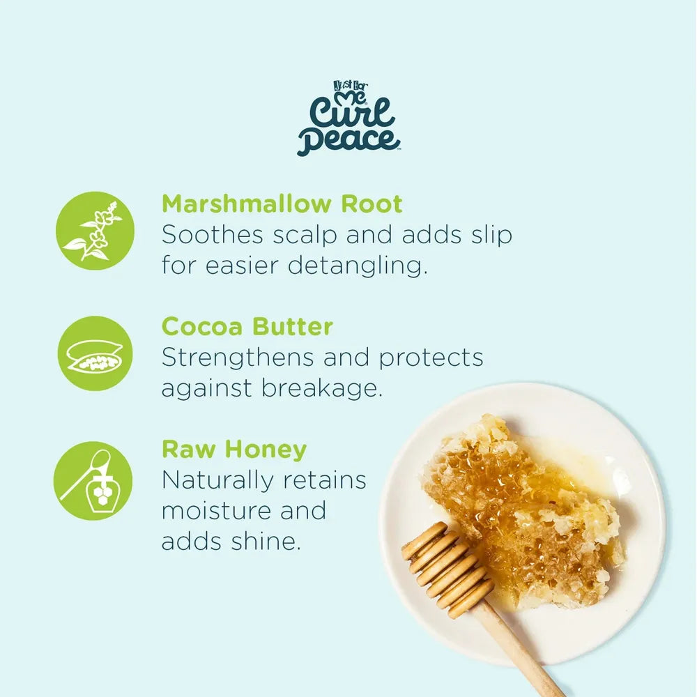 Just For Me Curl Peace Ultimate Detangling Shampoo โ Marshmallow Root, Cocoa Butter & Raw Honey (12 fl oz) - Beauty Exchange Beauty Supply