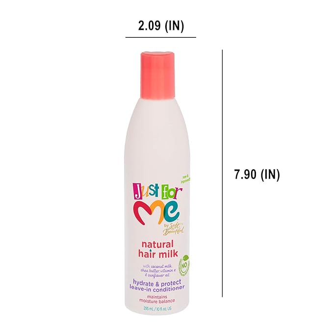 Just For Me Natural Hair Milk Hydrate & Protect Leave - In Conditioner – 10 oz - Beauty Exchange Beauty Supply