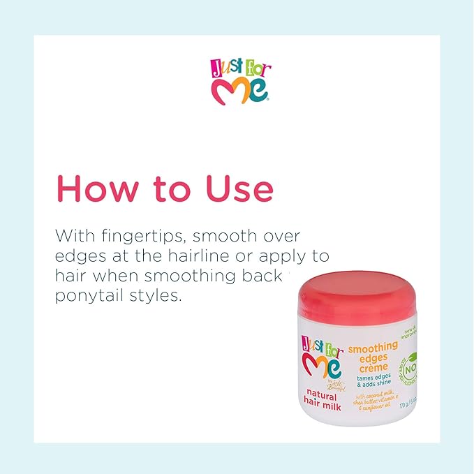 Just For Me Natural Hair Milk Smoothing Edges Crème – Tames Flyaways & Adds Shine (6 oz) - Beauty Exchange Beauty Supply