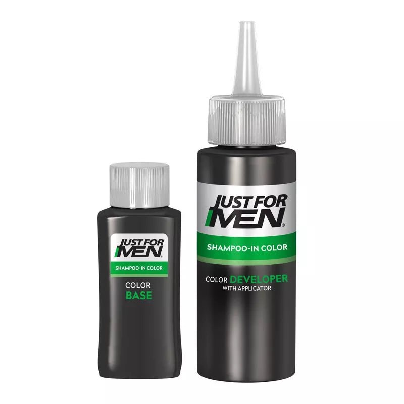 Just For Men Shampoo - In Color – Gray Hair Coverage for Men (H55 Real Black, H60 Jet Black, H50 Darkest Brown, H50A Darkest Brown Black) - Beauty Exchange Beauty Supply