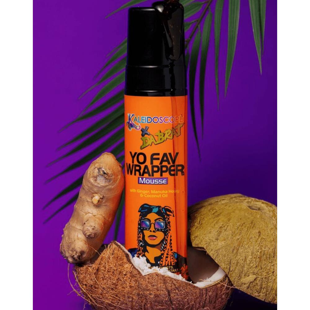 Kaleidoscope Da Brat - Yo Fav Wrapper Mousse | Non - Flaking | All Hair Types | Moisturizing | Ginger | Manuka Honey | Coconut Oil | Unisex | 8Oz - Beauty Exchange Beauty Supply