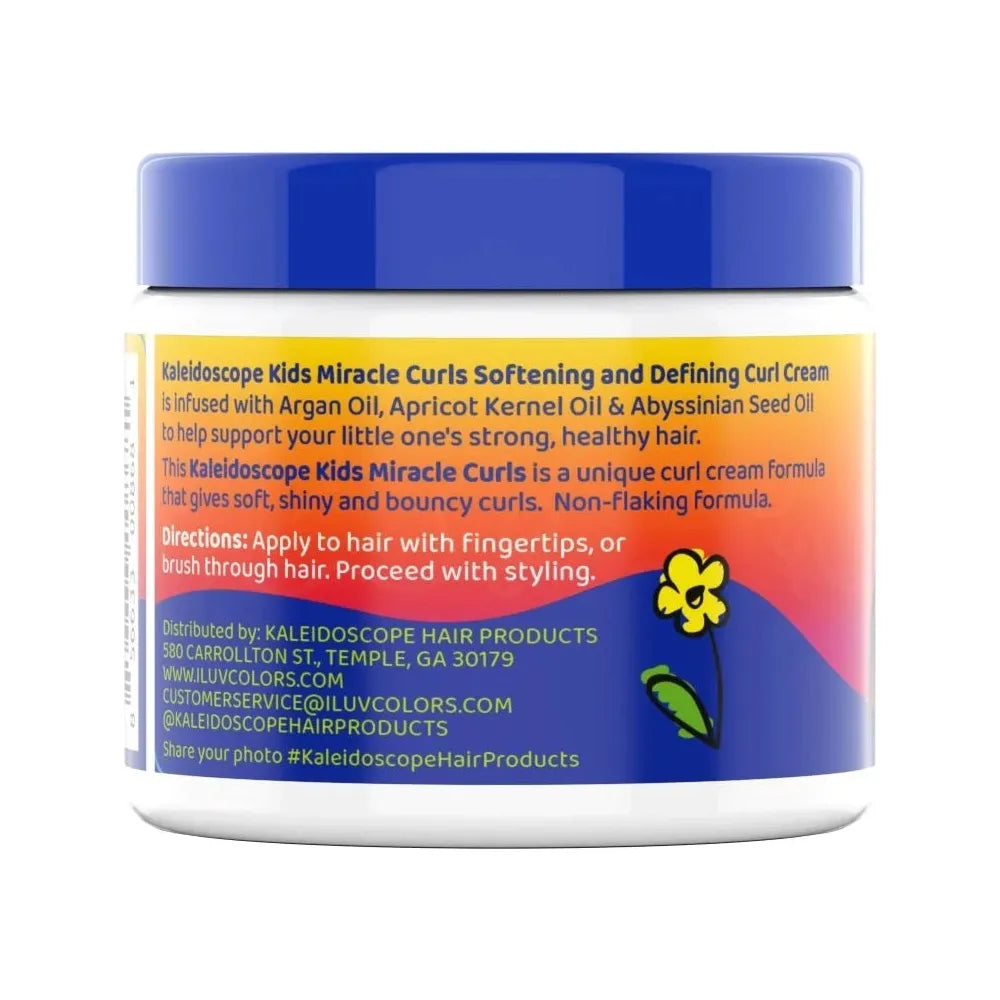 Kaleidoscope Kids - Miracle Curls Cream | Curl Enhancing | All Hair Types | Argan Oil | Apricot Kernal Oil | Abyssinian Seed Oil | 12 oz - Beauty Exchange Beauty Supply