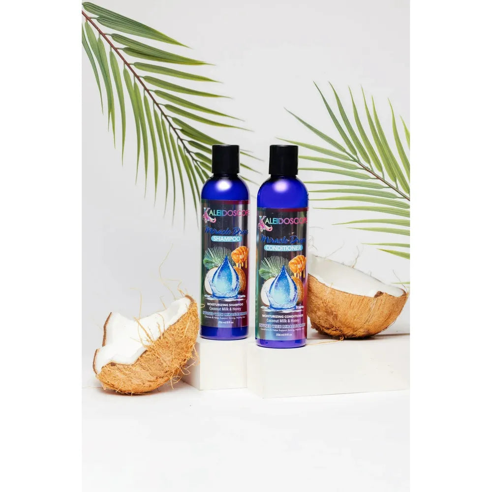 Kaleidoscope Miracle Drops - Conditioner | Frizzy Hair Type | Moisturizing | Squeeze | Coconut Milk | Honey | Aloe Vera | Avocado Oil | 8Oz - Beauty Exchange Beauty Supply