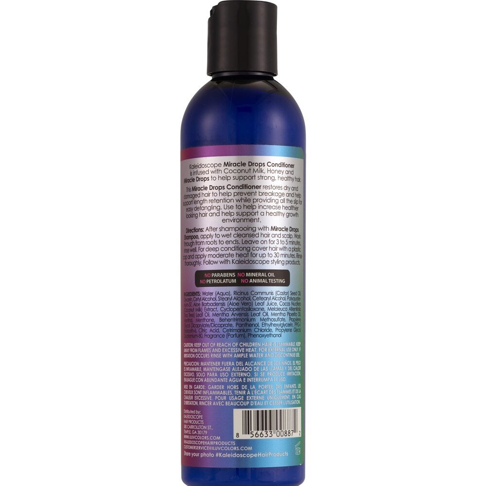 Kaleidoscope Miracle Drops - Conditioner | Frizzy Hair Type | Moisturizing | Squeeze | Coconut Milk | Honey | Aloe Vera | Avocado Oil | 8Oz - Beauty Exchange Beauty Supply