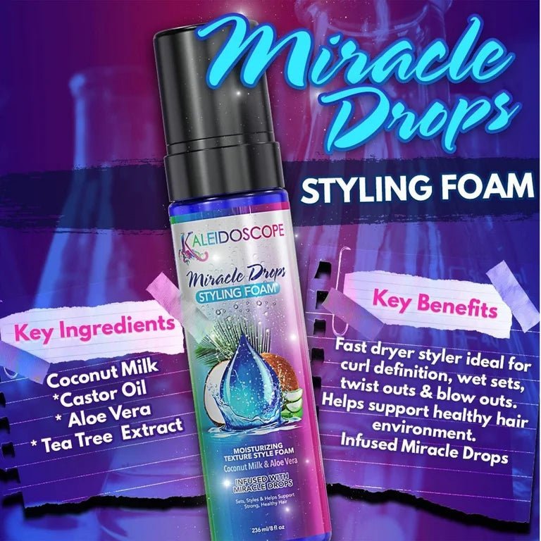 Kaleidoscope Miracle Drops Styling Foam – 8 fl oz - Beauty Exchange Beauty Supply
