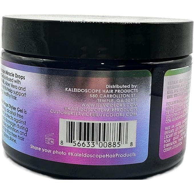 Kaleidoscope Miracle Drops - Styling Gel | Strong Hold | Conditioning Hair Gel | Coconut Milk | Aloe Vera | Castor Seed Oil | 12Oz | - Beauty Exchange Beauty Supply