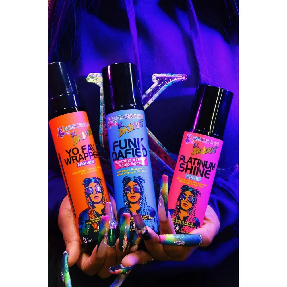Kaleidoscope x Da Brat - Funk Dafied | Soothing Braid and Scalp Spray | Ginger | Pepper Mint | Manuka Honey | Oat Milk | 8Oz - Beauty Exchange Beauty Supply