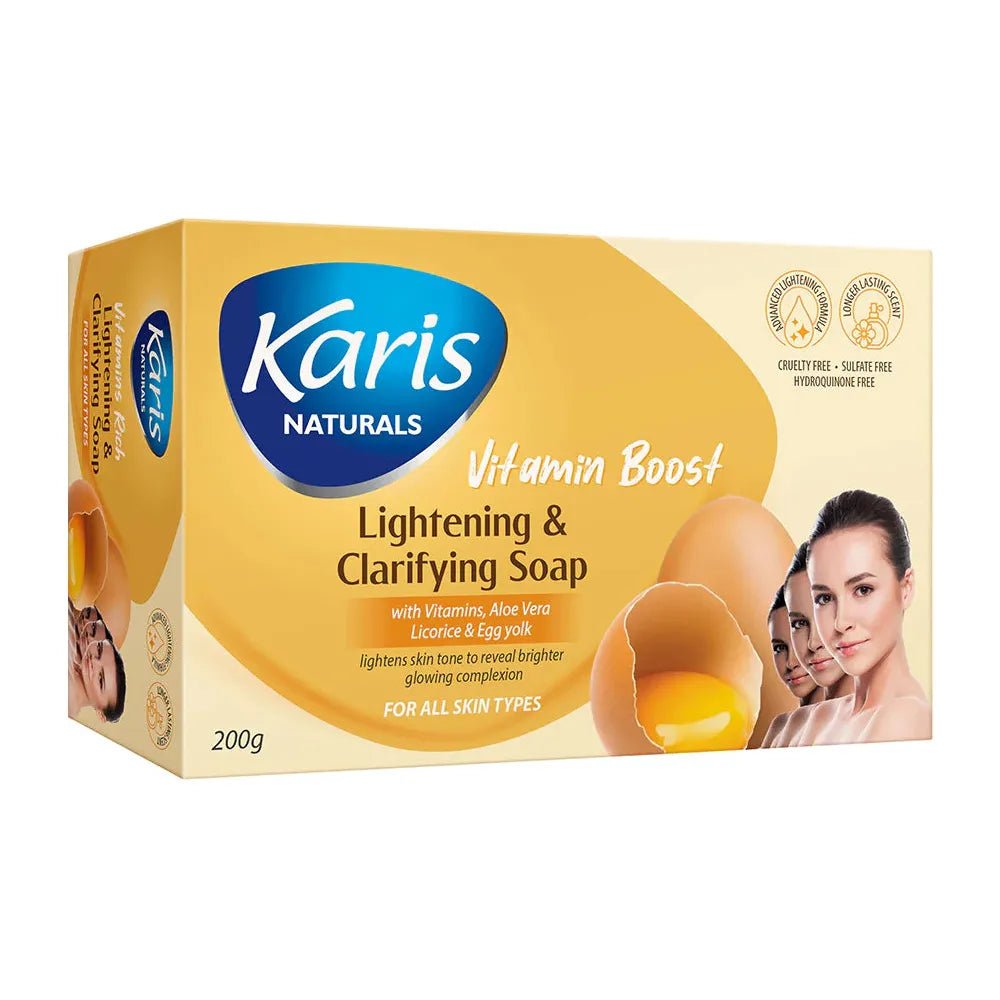 Karis Natural Brightening Beauty Soaps – 200g Bars with Lemon, Carrot, Papaya, Milk & Vitamins – For All Skin Types - Beauty Exchange Beauty Supply