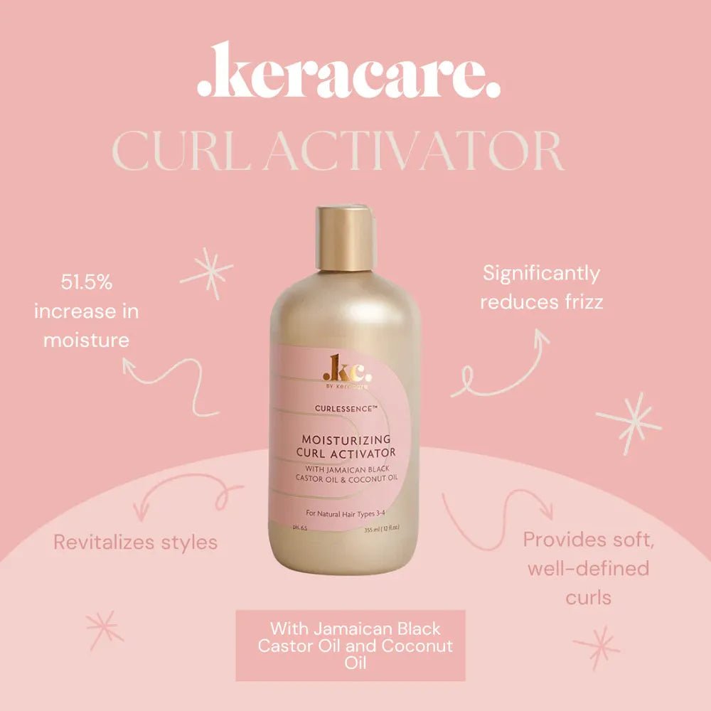 KeraCare CurlEssence Moisturizing Curl Activator | Defines, Hydrates & Revives Curls with Jamaican Black Castor Oil & Coconut Oil – 12oz - Beauty Exchange Beauty Supply
