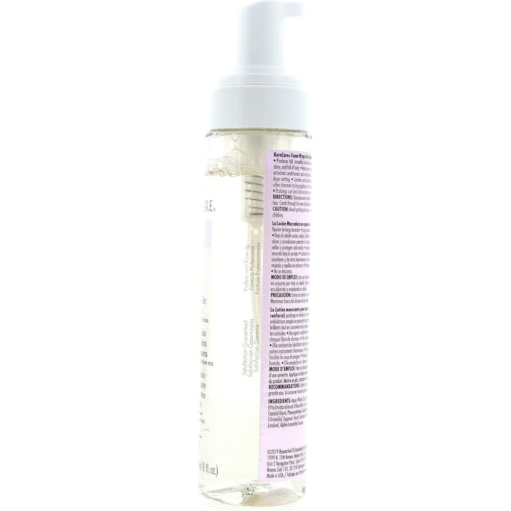 KeraCare Foam Wrap - Set Lotion 8 oz - Lightweight Foam for Perfect, Long - Lasting Styles - Beauty Exchange Beauty Supply