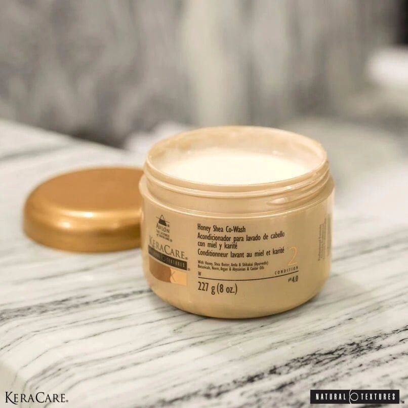 KeraCare Honey Shea Co - Wash 8 oz – Moisturizing, Sulfate - Free Cleanser for Natural & Curly Hair - Beauty Exchange Beauty Supply