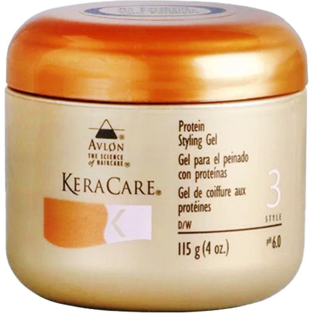 KeraCare Protein Styling Gel – Strong Hold & Protein - Infused Styling for Defined, Frizz - Free Hair (4oz / 16oz) - Beauty Exchange Beauty Supply