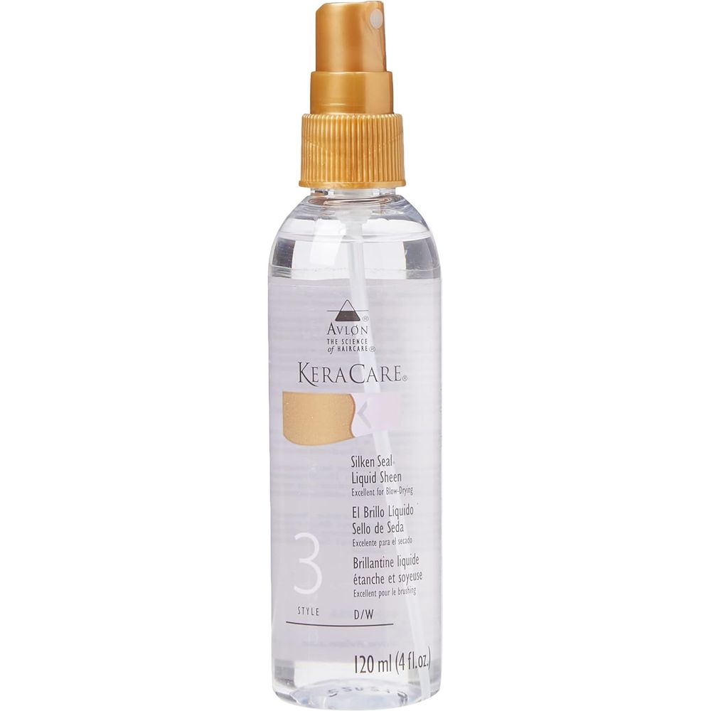 KeraCare Silken Seal Liquid Sheen Spray 4 oz - Glossy Shine & Frizz Control for Soft, Silky Hair - Beauty Exchange Beauty Supply