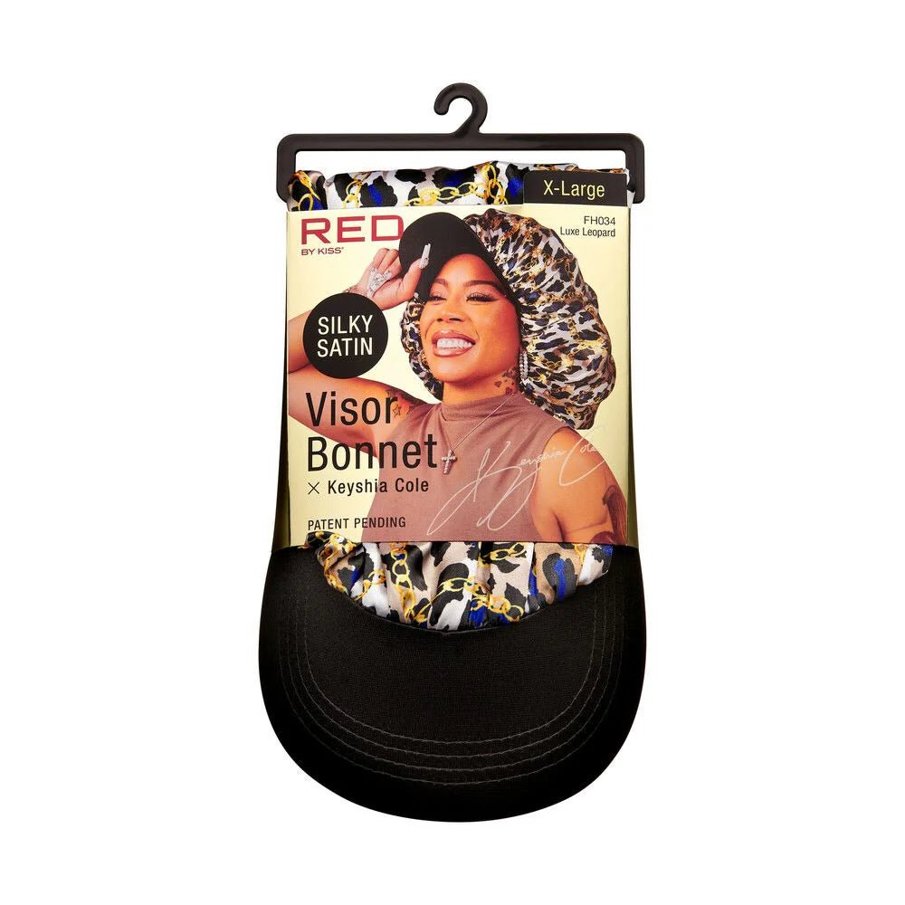 Keyshia Cole x Red by Kiss Silky Satin Visor Bonnet – Style Meets Hair Protection (One Size Fits Most)) - Beauty Exchange Beauty Supply