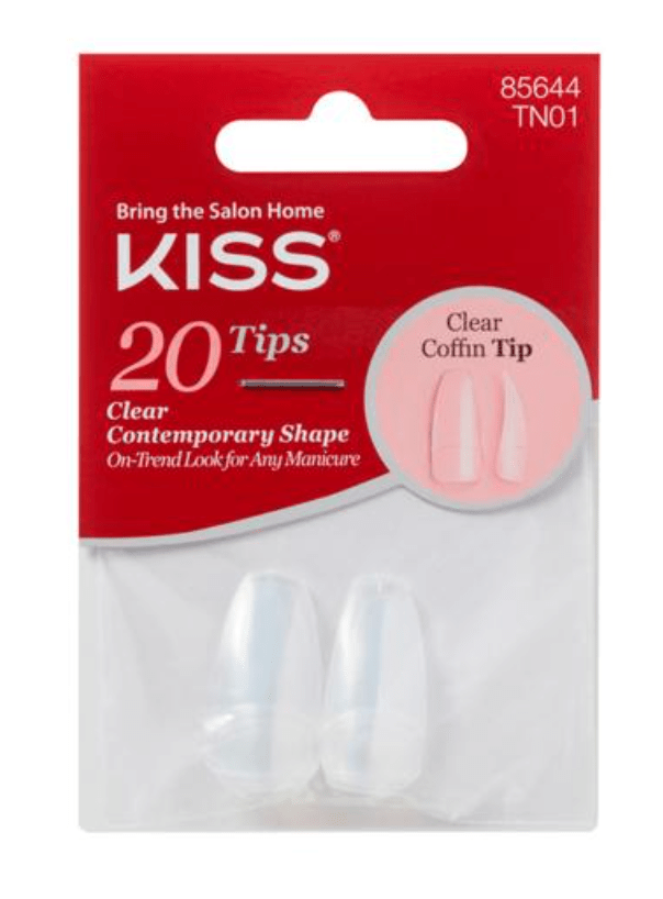 KISS 20 Tips Clear Coffin Nails – TN01 - Beauty Exchange Beauty Supply