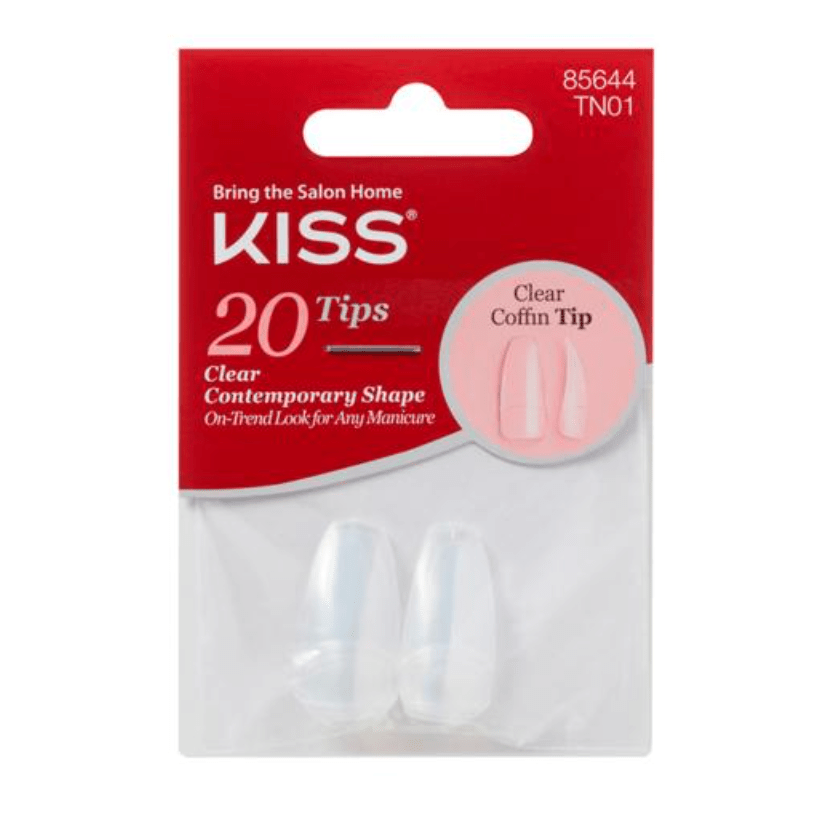 KISS 20 Tips Clear Coffin Nails – TN01 - Beauty Exchange Beauty Supply