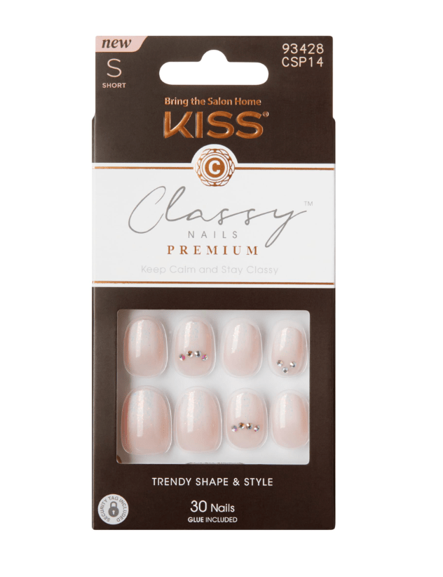 KISS Classy Premium Press - On Nails – 30 - Count Ready - to - Wear - Beauty Exchange Beauty Supply