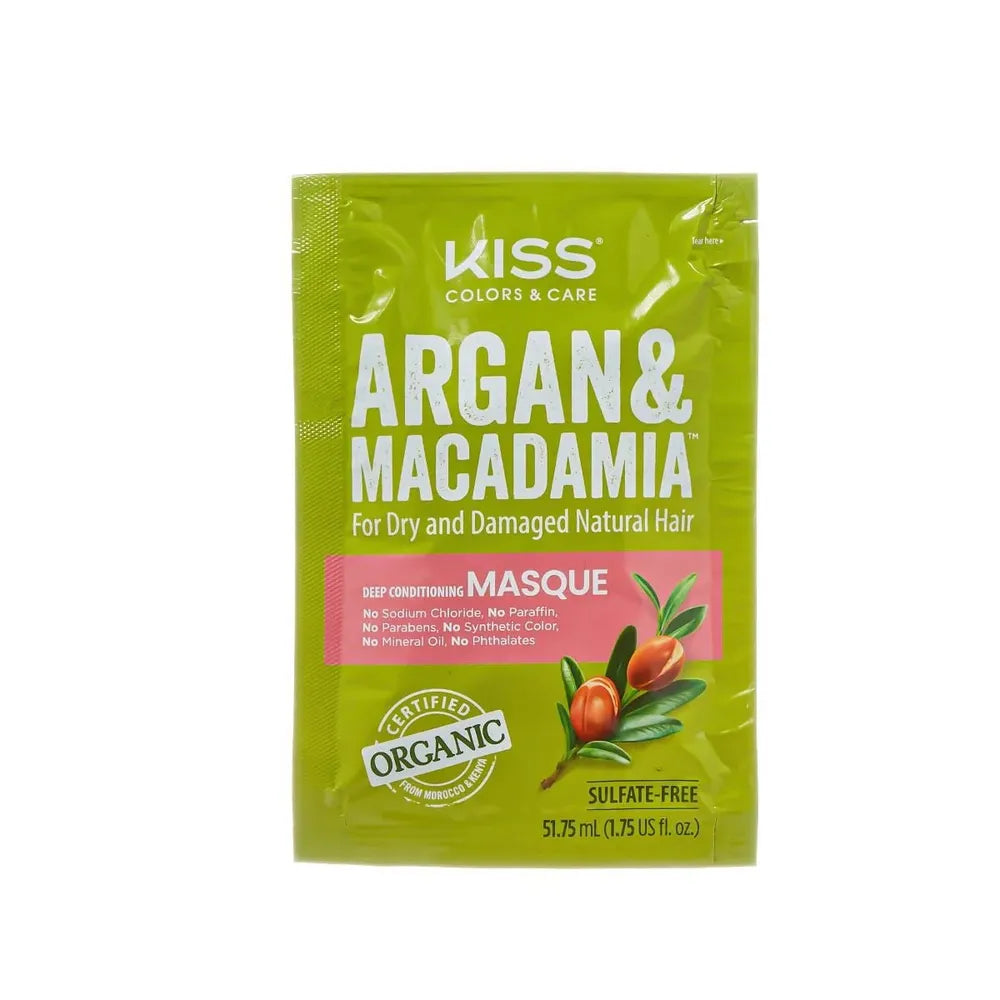 Kiss Colors & Care – Argan Macadamia Travel Sachets (50ml) - Beauty Exchange Beauty Supply