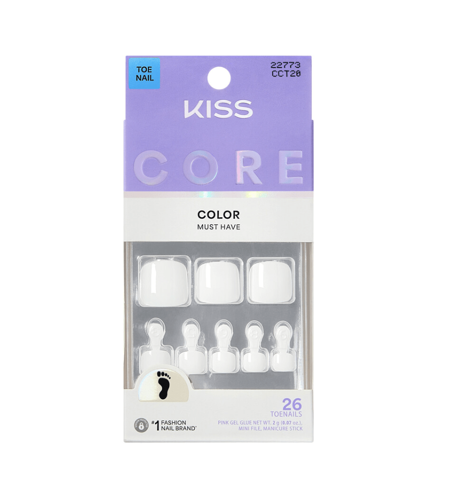 Kiss Core French Classic & Timeless – Toe Nails - Beauty Exchange Beauty Supply