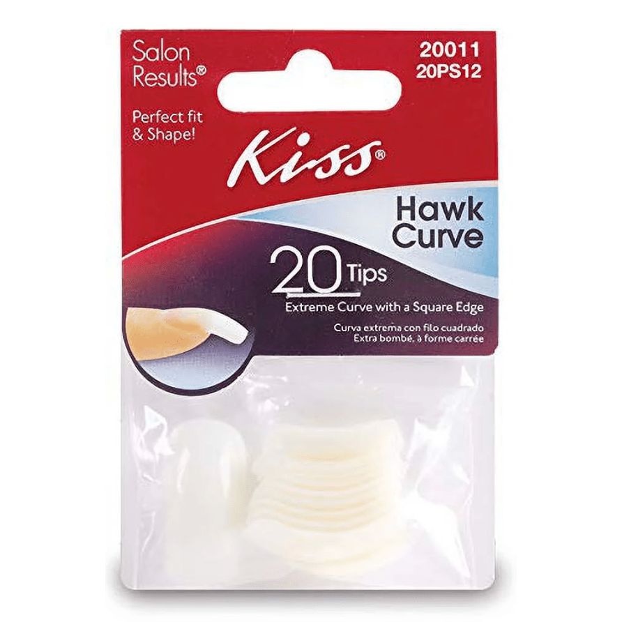 KISS Curve Overlap Nail Tips Natural Finish – 20 Tips - Beauty Exchange Beauty Supply