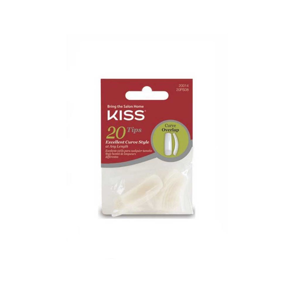 KISS Curve Overlap Nail Tips Natural Finish – 20 Tips - Beauty Exchange Beauty Supply