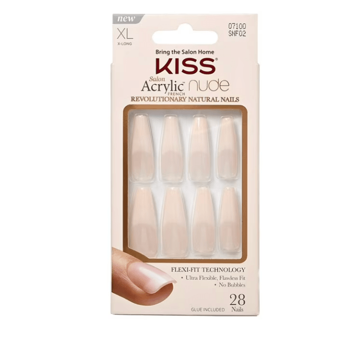 KISS Gel Fantasy & Acrylic French Nude Nails – Premium Finish - Beauty Exchange Beauty Supply