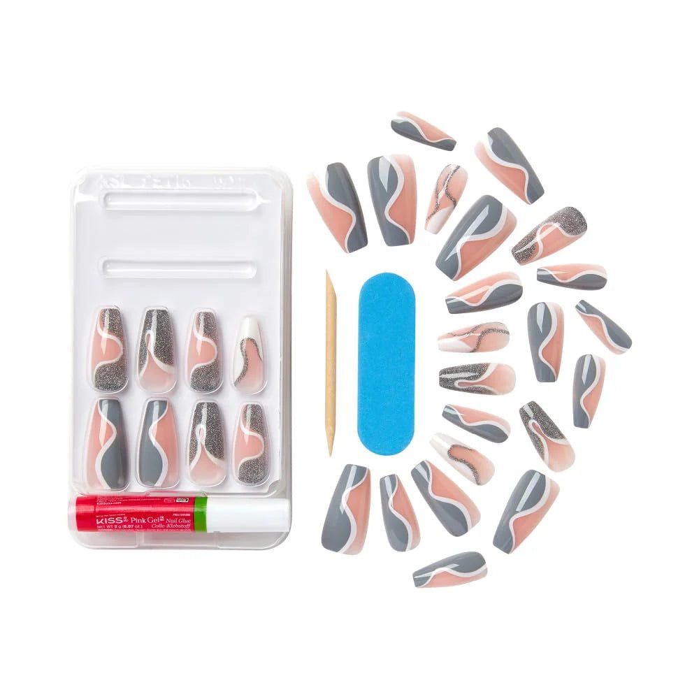 KISS Gel Fantasy Dreamdust Nails – Perfumes, Stunning & Elegant – FD Series (50, 51, 52, 53) - Beauty Exchange Beauty Supply