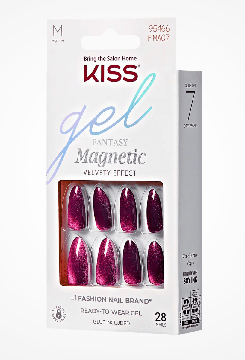 KISS Gel Fantasy Magnetic Press - On Nails – Gloss Finish - Beauty Exchange Beauty Supply