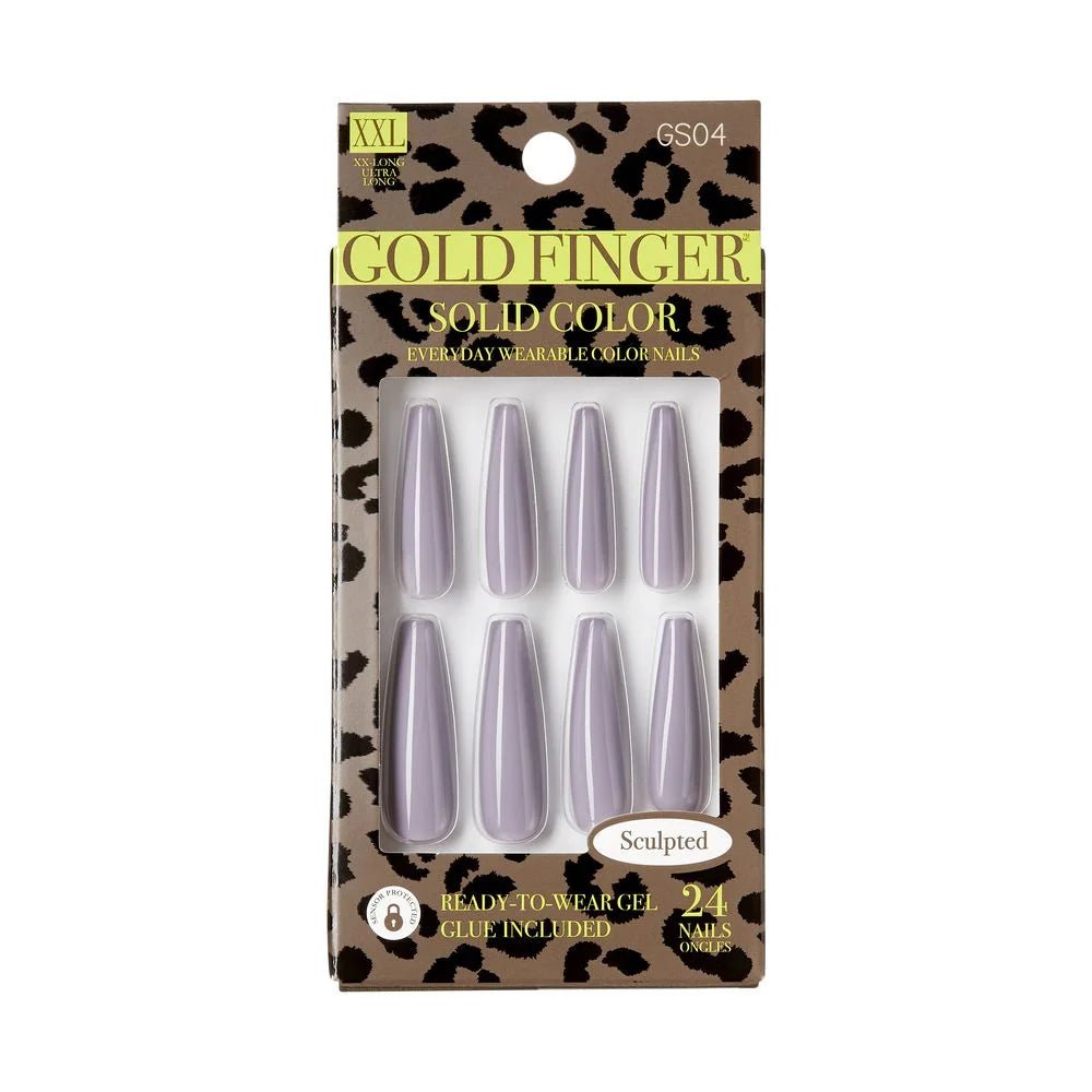 KISS Gold Finger Solid Color Nails – Ready - to - Wear Glossy Manicure in Classic & Trendy Shades | 7 Variants - (Styles 1–13) - Beauty Exchange Beauty Supply