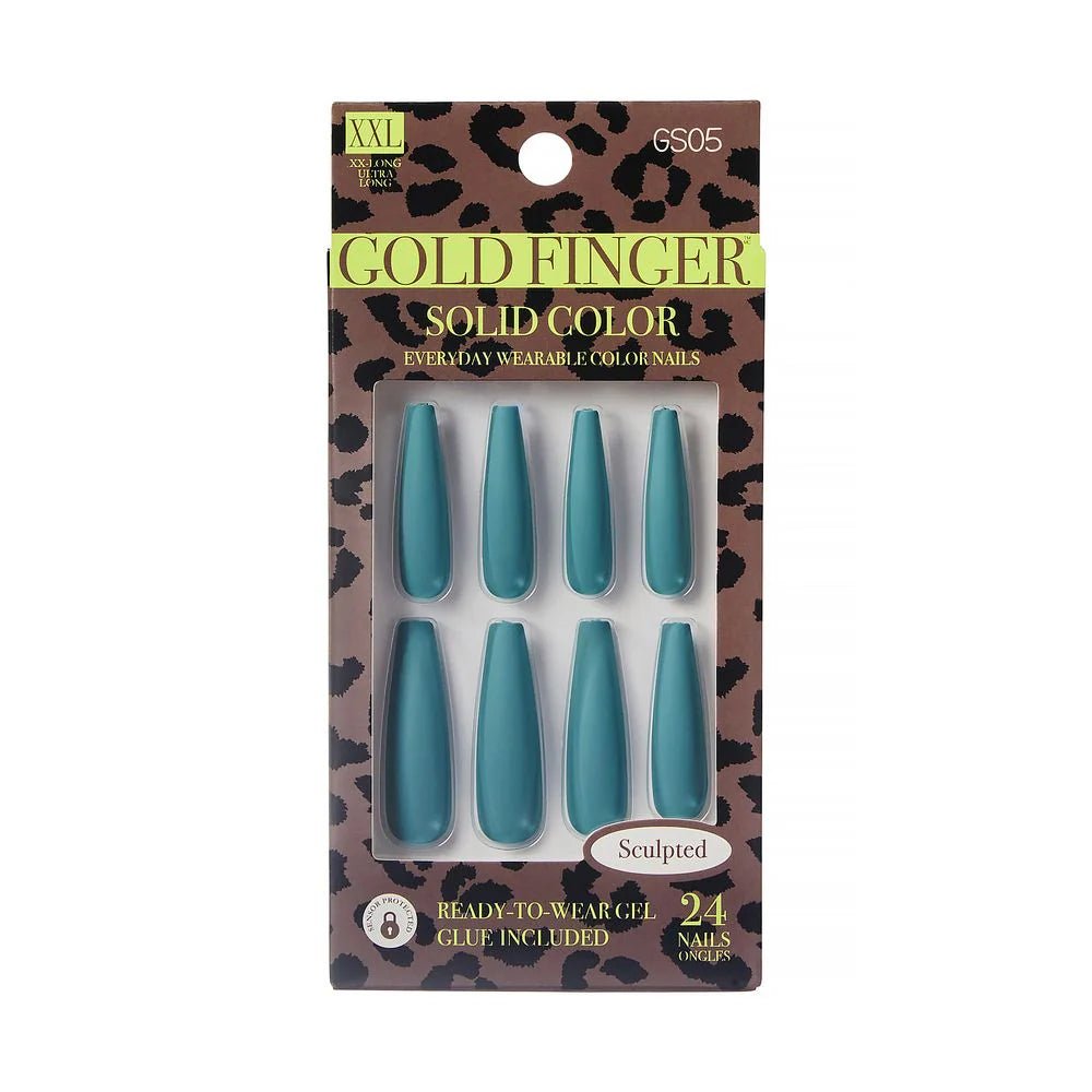 KISS Gold Finger Solid Color Nails – Ready - to - Wear Glossy Manicure in Classic & Trendy Shades | 7 Variants - (Styles 1–13) - Beauty Exchange Beauty Supply