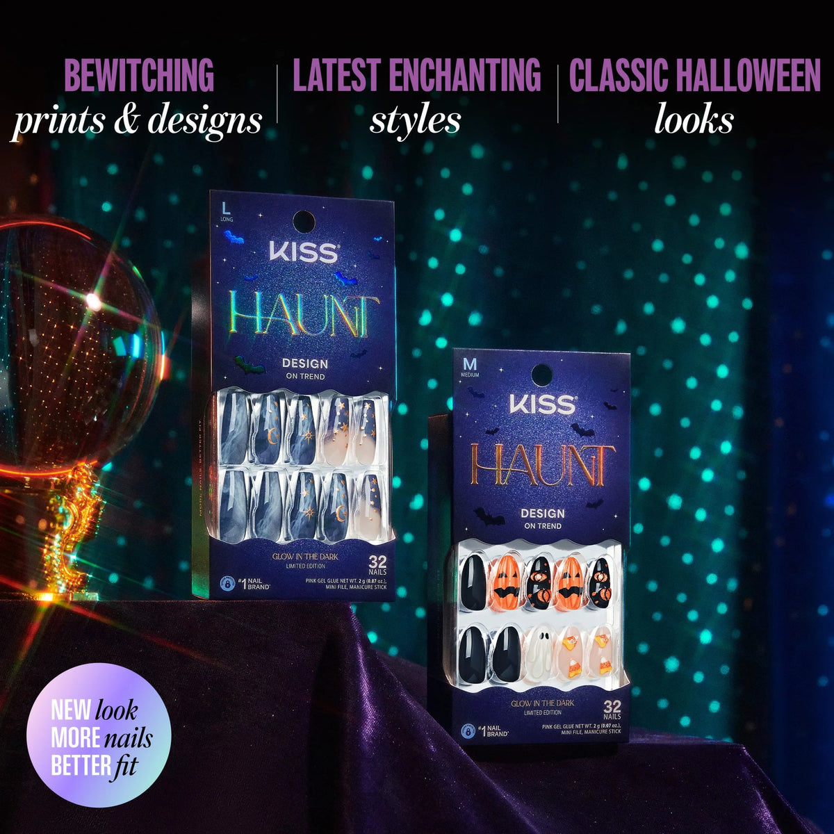 KISS HAUNT Halloween Press-On Nails – Glow In The Dark - Beauty Exchange Beauty Supply