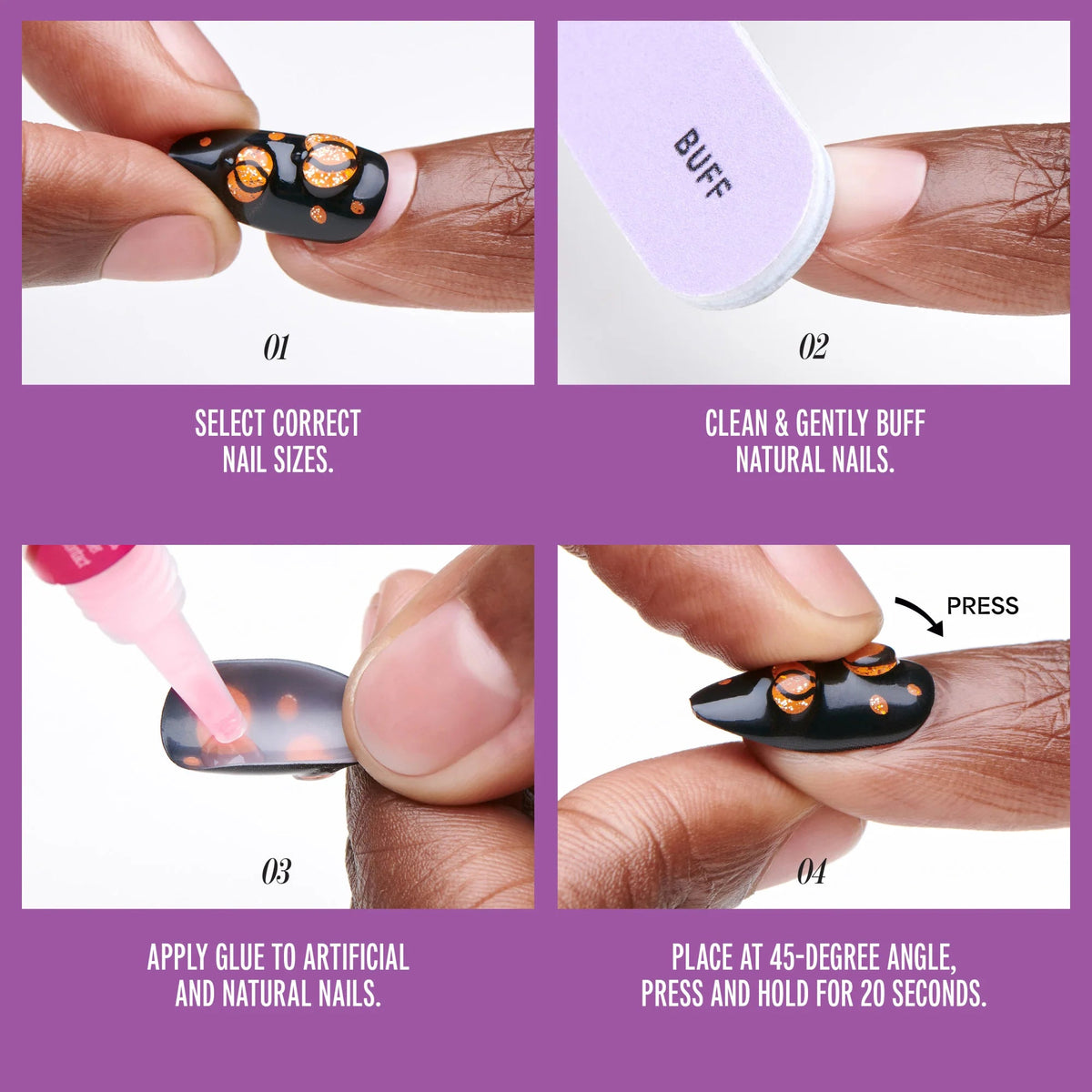 KISS HAUNT Halloween Press-On Nails – Glow In The Dark - Beauty Exchange Beauty Supply