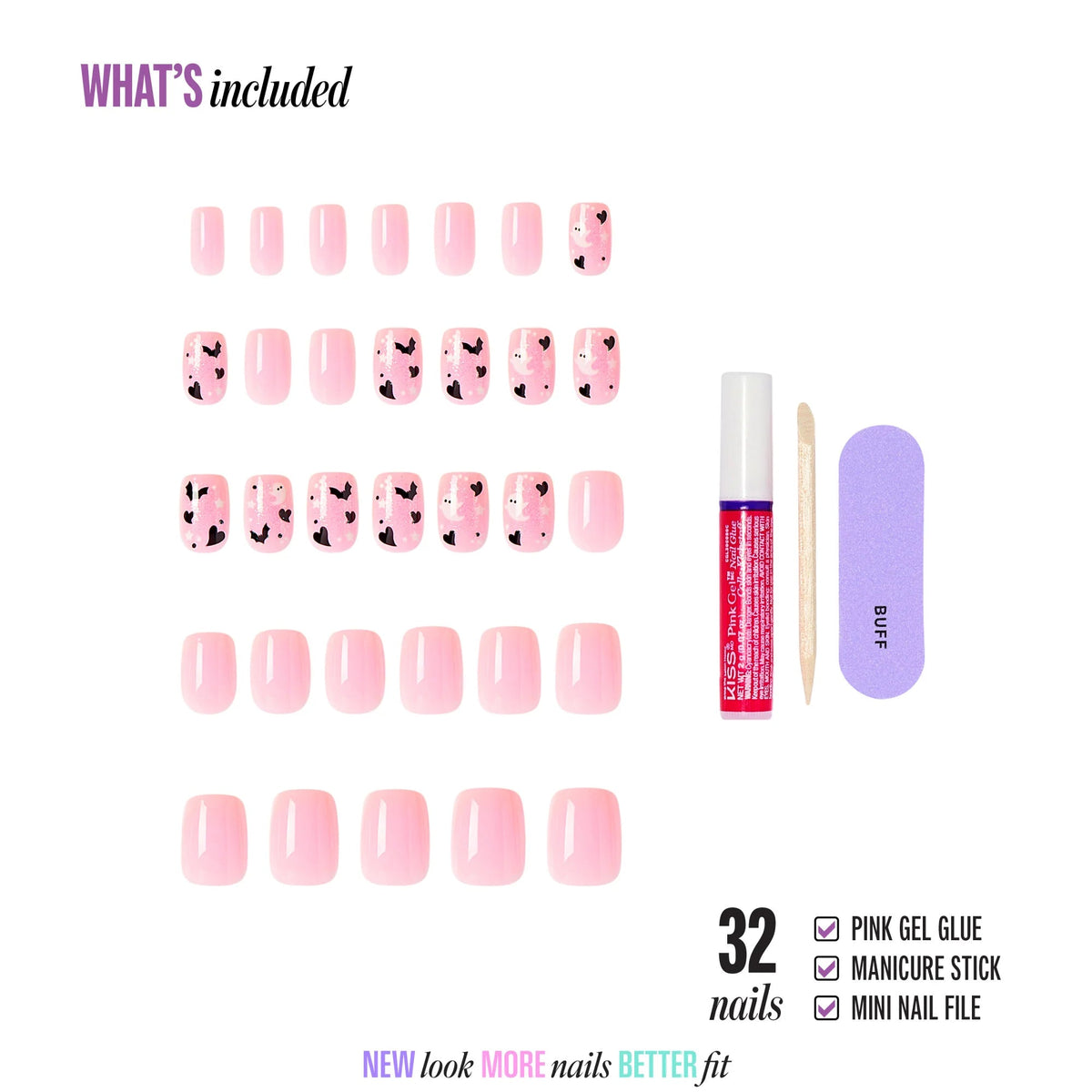 KISS HAUNT Halloween Press-On Nails – Glow In The Dark - Beauty Exchange Beauty Supply