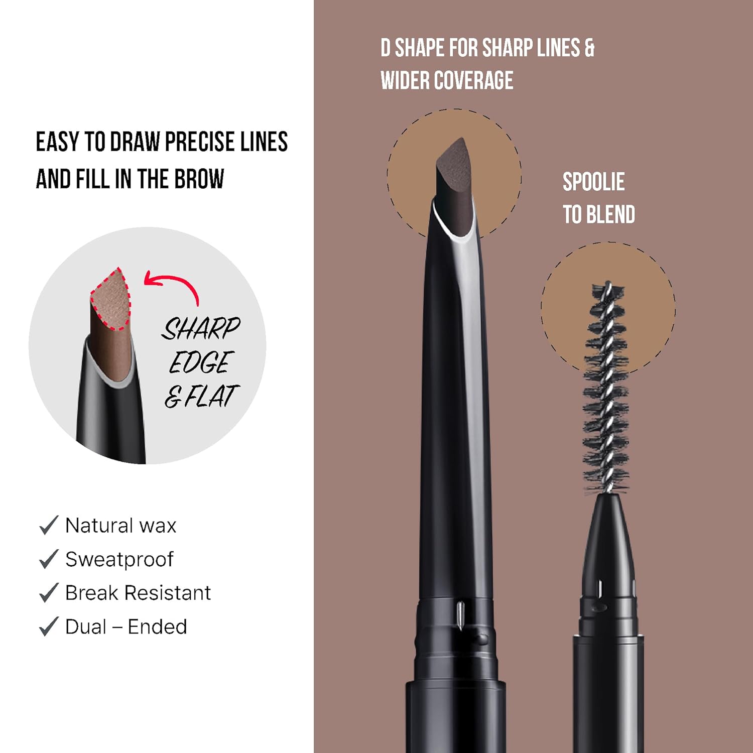 KISS Line & Fill Brow Pencil – 0.26g - Beauty Exchange Beauty Supply