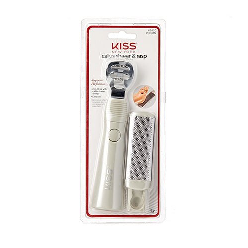 KISS NEW YORK Callus Shaver & Rasp – 2 - In - 1 Tool for Smooth, Soft Feet - Beauty Exchange Beauty Supply