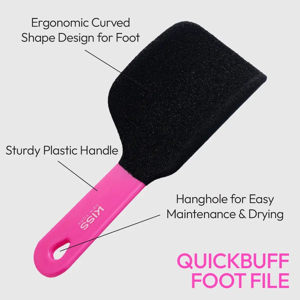 Kiss New York Dual - Sided Foot File – Quickbuff - Beauty Exchange Beauty Supply