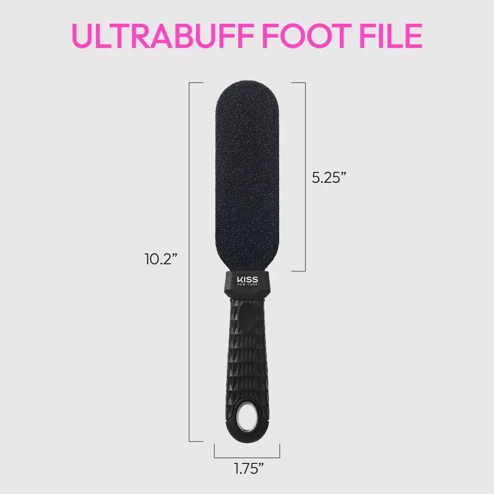Kiss New York Dual - Sided Foot File – Ultra & Mega Buff - Beauty Exchange Beauty Supply