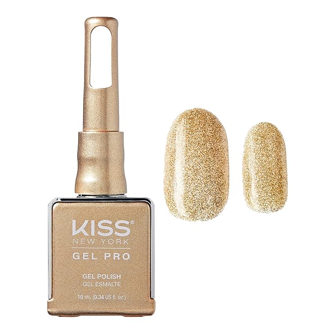Kiss New York Gel Pro – "Champagne Problems" Gel Nail Polish (10ml) – Soak - Off UV/LED, HEMA - Free, TPO - Free - Beauty Exchange Beauty Supply