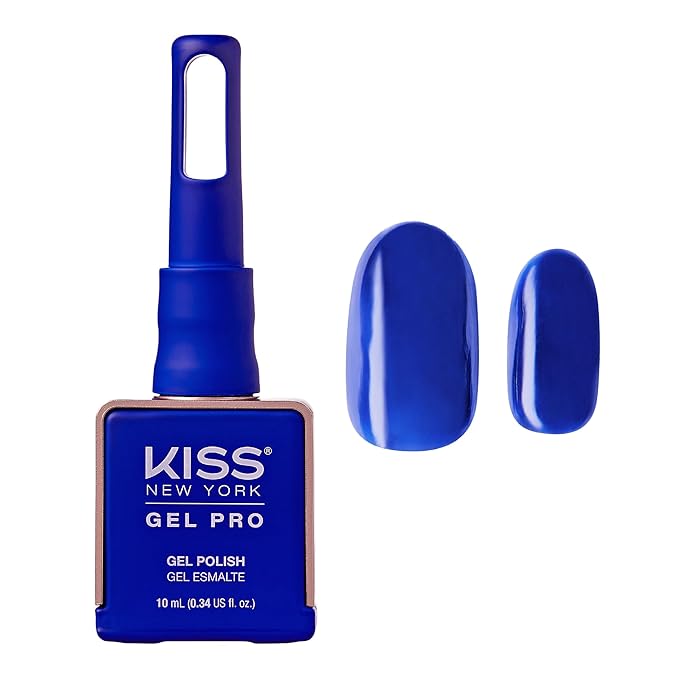 Kiss New York Gel Pro Gel Nail Polish (10ml) – "Apple Mint," "Sky Diving," "Just Blue," "Midnight Rain" – Soak - Off UV/LED, HEMA - Free, TPO - Free - Beauty Exchange Beauty Supply