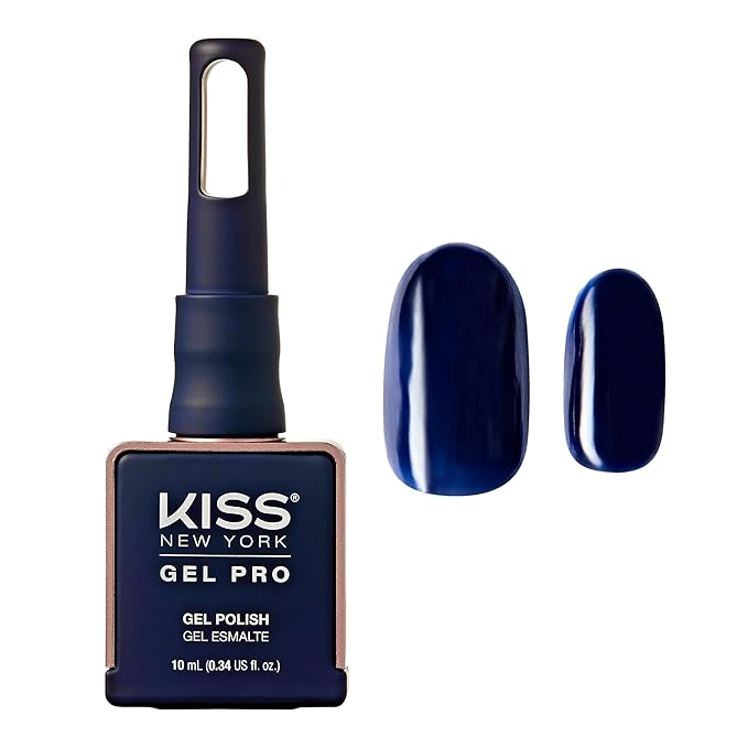 Kiss New York Gel Pro Gel Nail Polish (10ml) – "Apple Mint," "Sky Diving," "Just Blue," "Midnight Rain" – Soak - Off UV/LED, HEMA - Free, TPO - Free - Beauty Exchange Beauty Supply