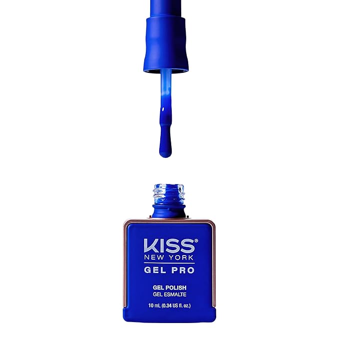 Kiss New York Gel Pro Gel Nail Polish (10ml) – "Apple Mint," "Sky Diving," "Just Blue," "Midnight Rain" – Soak - Off UV/LED, HEMA - Free, TPO - Free - Beauty Exchange Beauty Supply