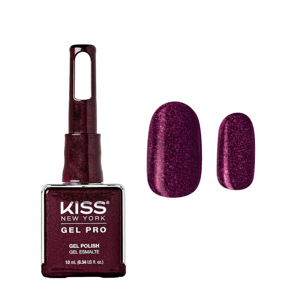 Kiss New York Gel Pro Gel Nail Polish (10ml) – "Silver Bells," "Sparkling Burgundy," "Gold Rush" – Soak - Off UV/LED, HEMA - Free, TPO - Free - Beauty Exchange Beauty Supply