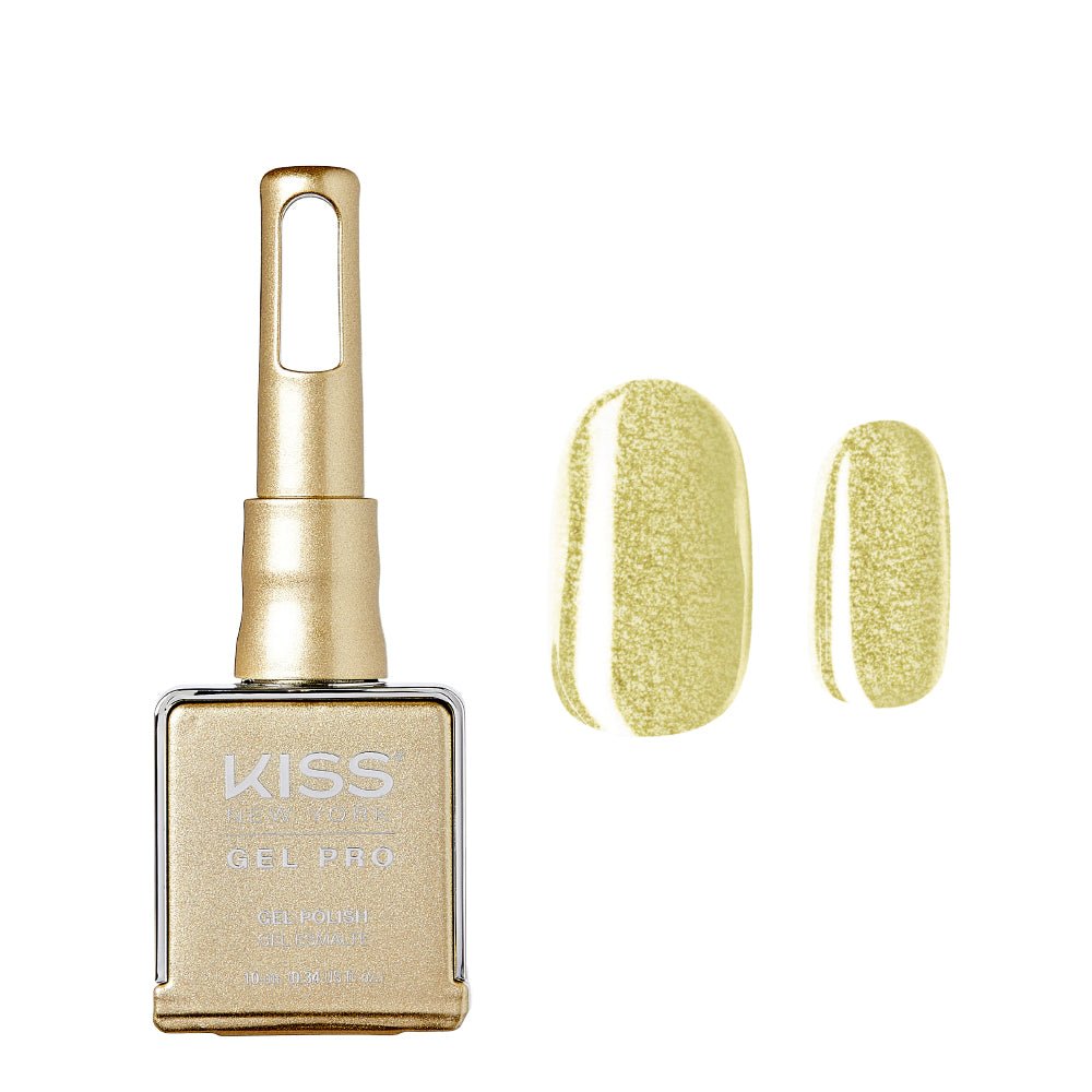 Kiss New York Gel Pro Gel Nail Polish (10ml) – "Silver Bells," "Sparkling Burgundy," "Gold Rush" – Soak - Off UV/LED, HEMA - Free, TPO - Free - Beauty Exchange Beauty Supply