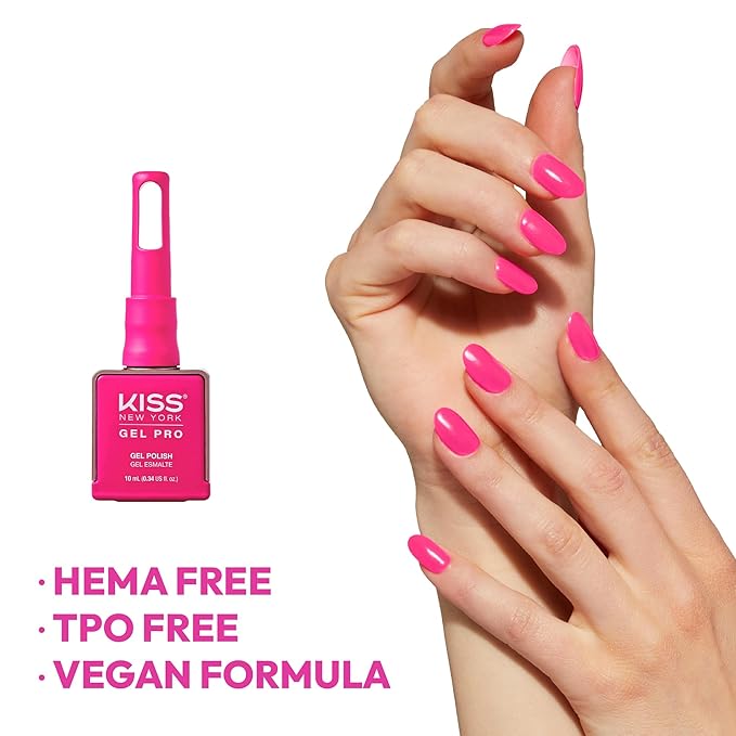 Kiss New York Gel Pro – "Wild and Free" Gel Nail Polish (10ml) – Soak - Off UV/LED, HEMA - Free, TPO - Free - Beauty Exchange Beauty Supply