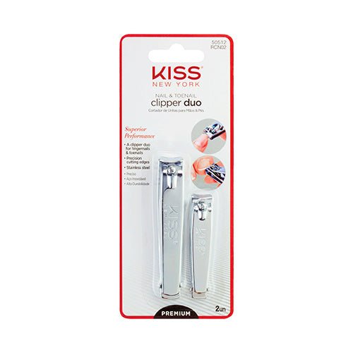 KISS NEW YORK Premium Precision Clipper Duo – Dual Clippers for Precise, Clean Cuts with Precision Cutting Edges - Beauty Exchange Beauty Supply