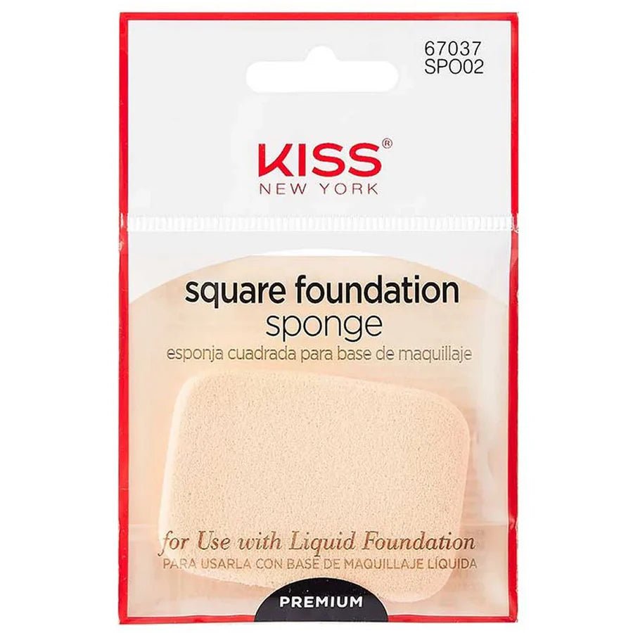 KISS New York Premium Square Sponge – Smooth, Even Foundation Application | 1 pc - Beauty Exchange Beauty Supply