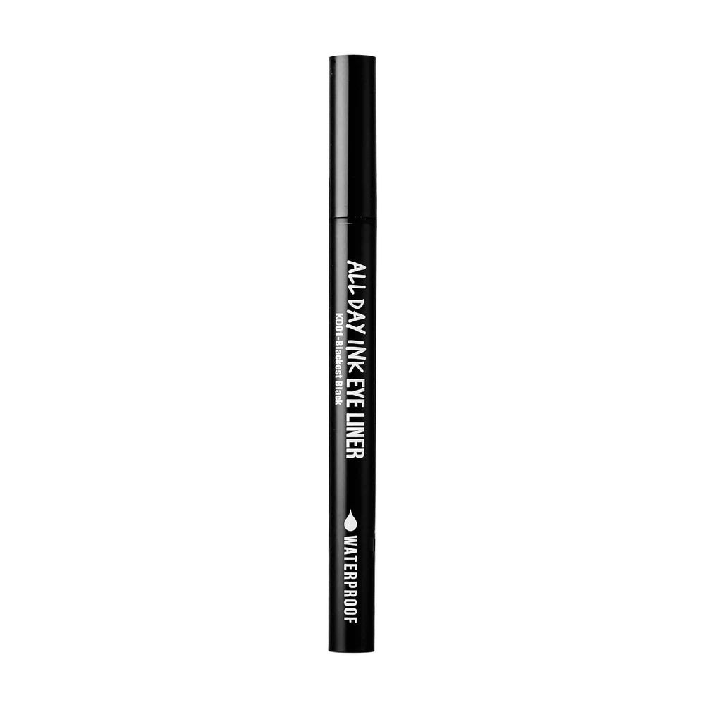 KISS NEW YORK PROFESSIONAL – All Day Ink Eyeliner | Intense Black + Precision Felt Tip | 0.6ml - Beauty Exchange Beauty Supply