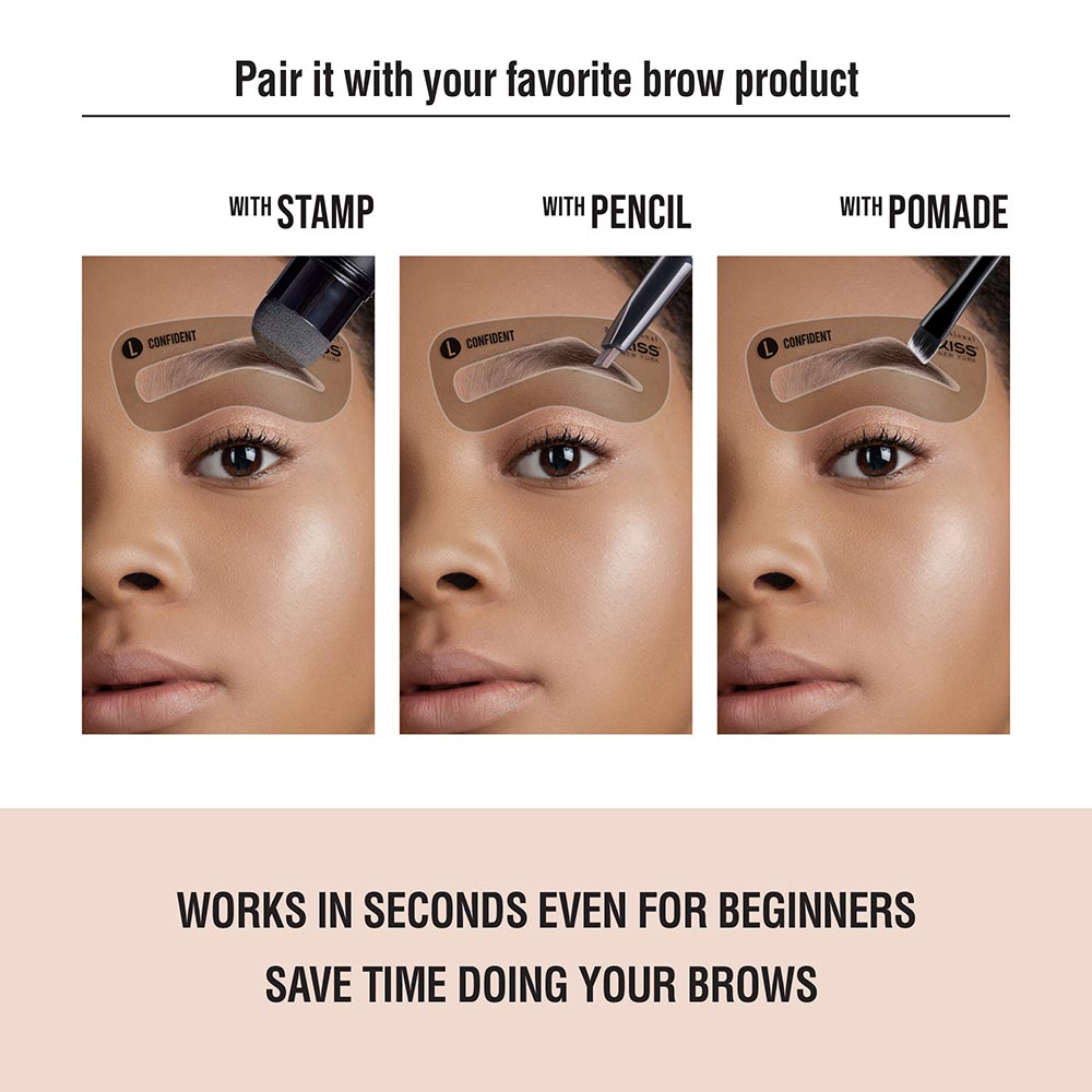 Kiss New York Professional Natural Brow Stencil Set - Beauty Exchange Beauty Supply